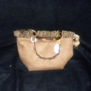 Tan Purse With Frills